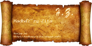 Hadházy Zita névjegykártya